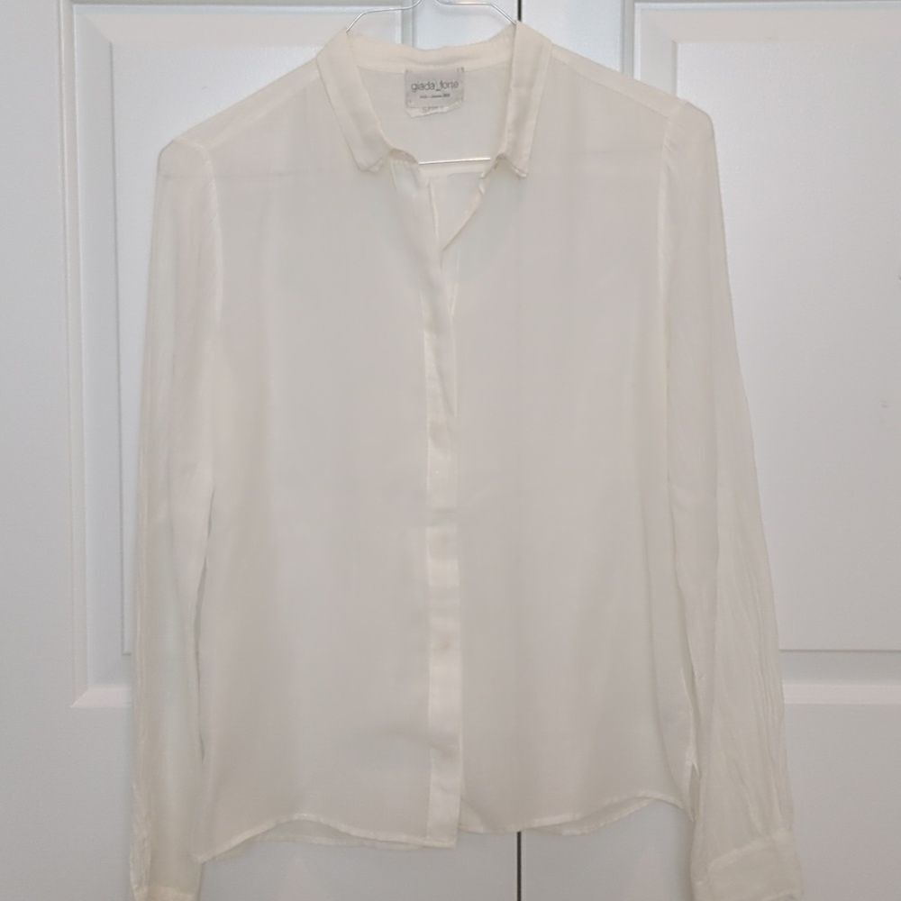 Giada Forte white cotton blouse
